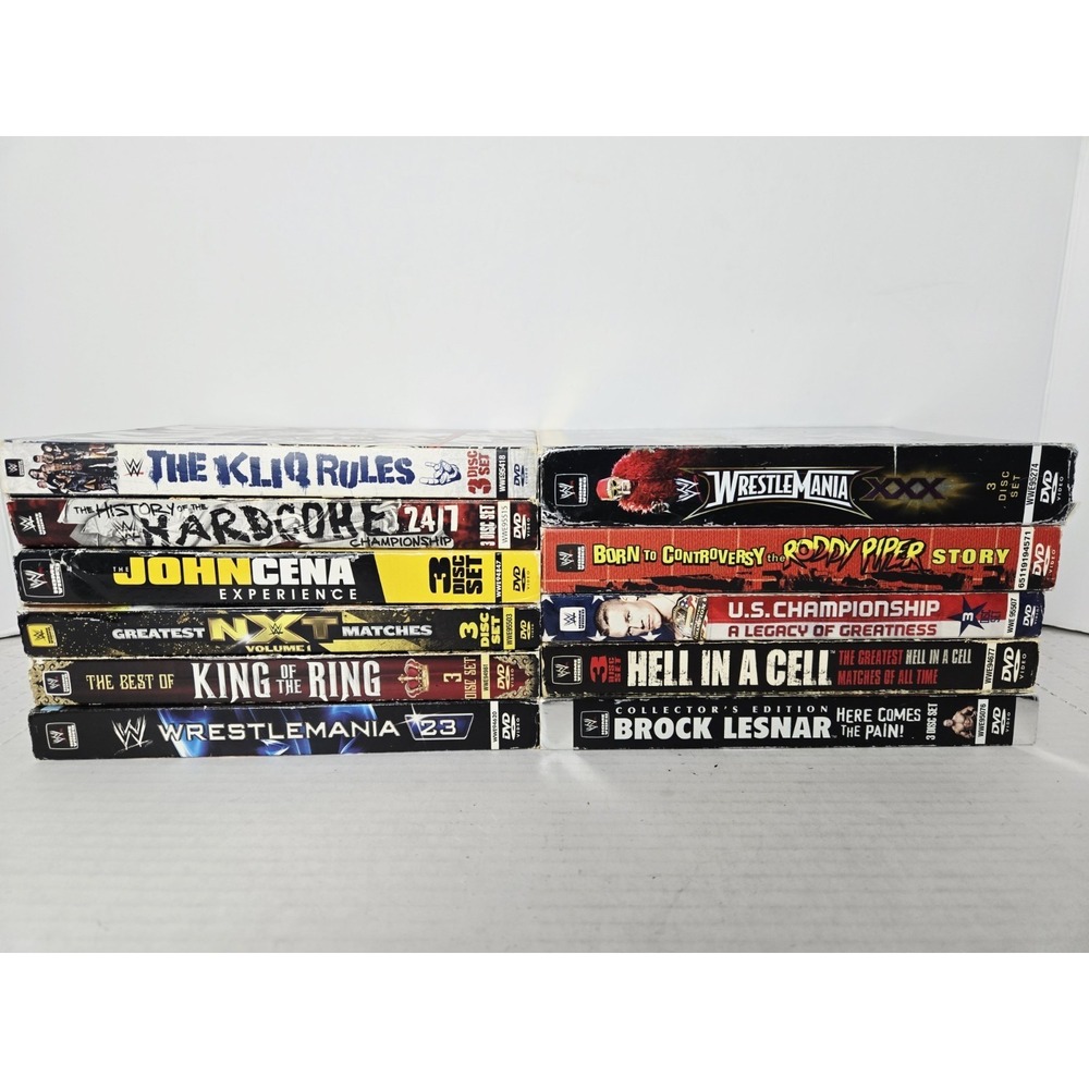 WWE‎ DVD lot WrestleMania 3 disc sets Hulk Hogan Roddy Piper John Cena
